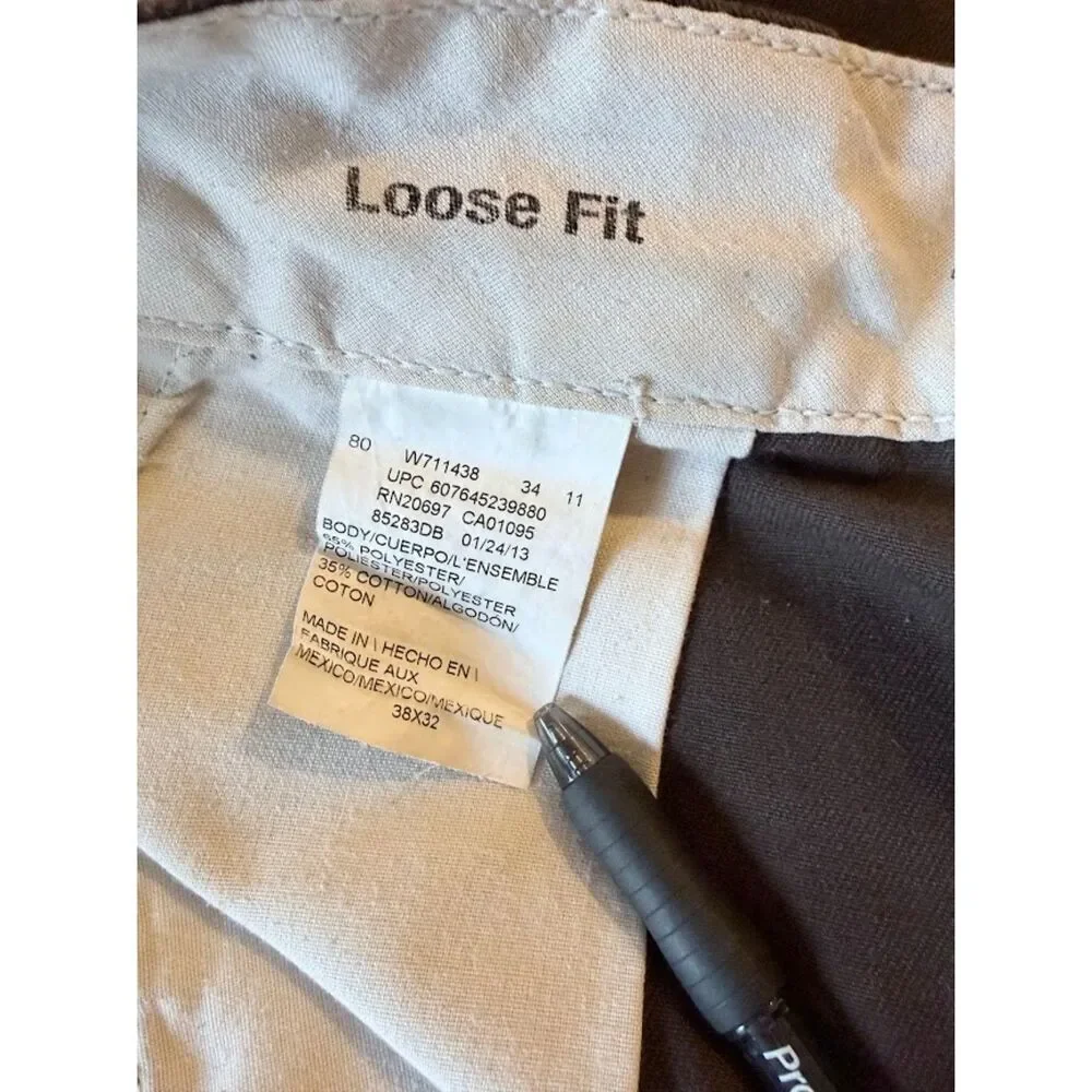 Dickies Loose Fit Double Knee Work Pants 38x32 – Dark Brown Men’s